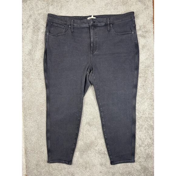 NWT Madewell High Rise Skinny Jeans 26W Black Starkey Wash Denim Plus Stretchy - Picture 4 of 16